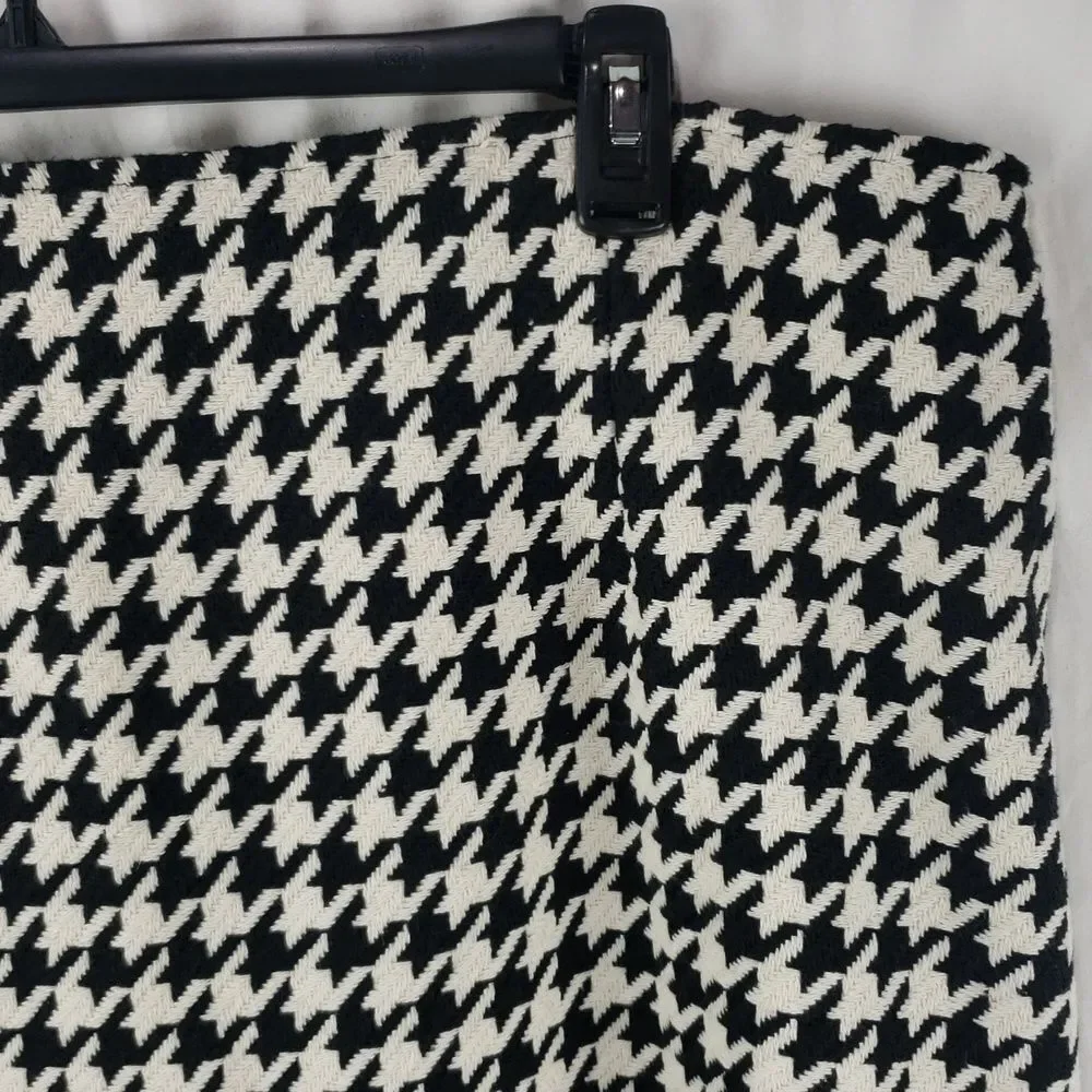 Cider 4XL Black and White Houndstooth Pencil Skirt